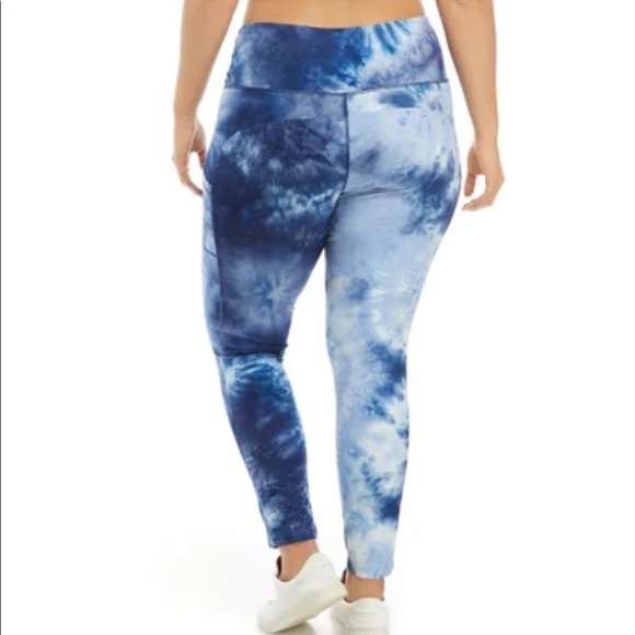 True Craft Yummy Tie Dye Pull On Leggings in Tanzanite Cloud - Picture 2 of 10